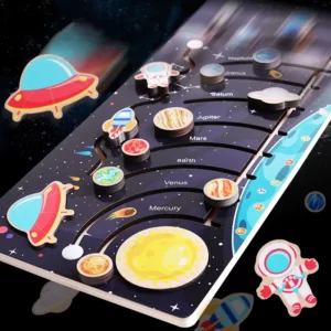 צעצועים מונטסוריים - צעצוע מגניב מעץ של מערכת השמש